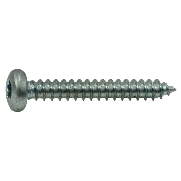 Midwest Fastener Sheet Metal Screw, #6 x 1 in, Zinc Plated Steel Pan Head Torx Drive, 30 PK 37057 - main